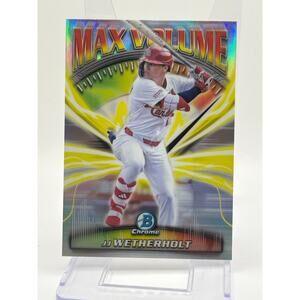 2025 Bowman Chrome JJ Wetherholt Max Volume Refractor Insert St Louis Cardinals
